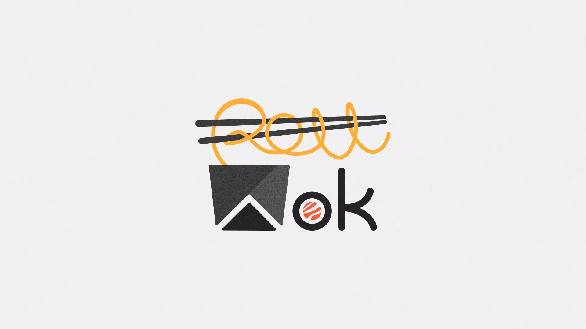 Разработка логотипа суши-бара «Roll Wok Club» в Мамоново